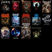 Load image into Gallery viewer, 205 Rock Heavy Metal V6 Halftone Designs Bundle Png
