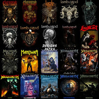 Load image into Gallery viewer, 205 Rock Heavy Metal V6 Halftone Designs Bundle Png
