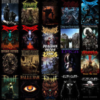 Load image into Gallery viewer, 205 Rock Heavy Metal V6 Halftone Designs Bundle Png
