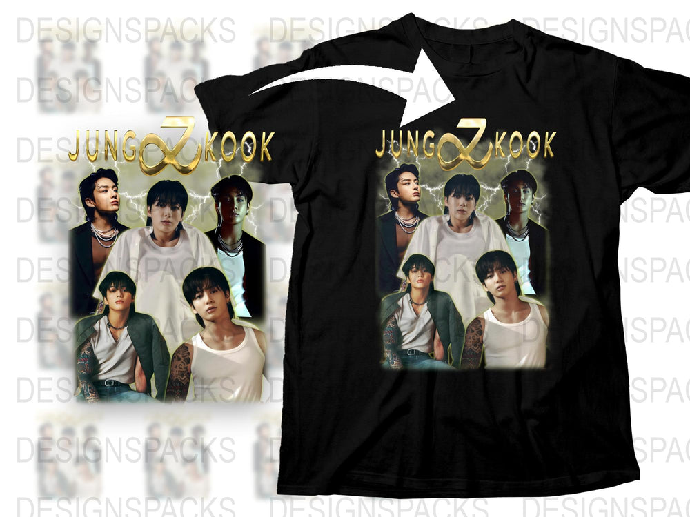 Men's Black T-Shirt with Celebrity Graphic, Stylish Music Fan Apparel, Casual Fashion Top