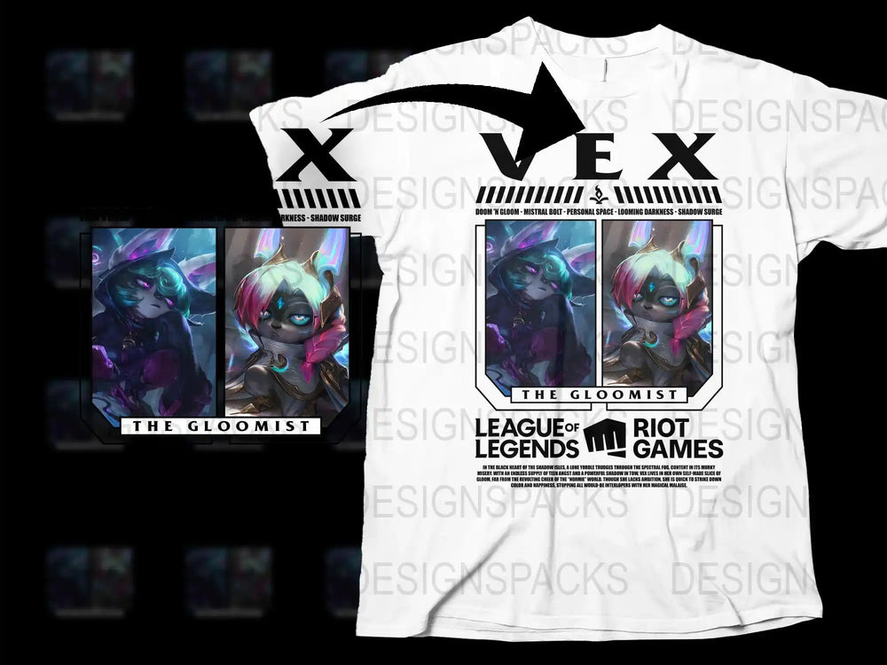 League of Legends Vex T-Shirt, The Gloomist Graphic Tee, Gamer Clothing, Unisex Apparel