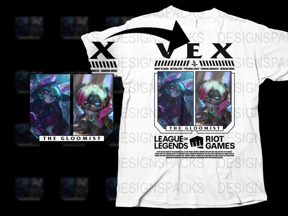 League of Legends Vex T-Shirt, The Gloomist Graphic Tee, Gamer Clothing, Unisex Apparel