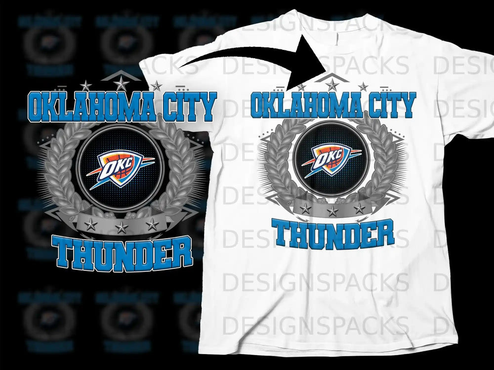 Oklahoma City Thunder Emblem Design T-Shirt