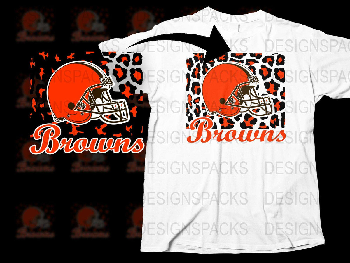 Cleveland Browns Football T-Shirt, Orange Helmet Graphic Tee, Sports Fan Apparel, Men's Casual Wear