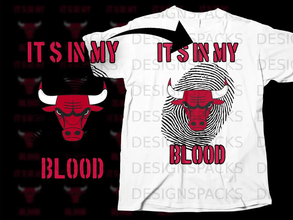 It's In My Blood Bull Head T-Shirt