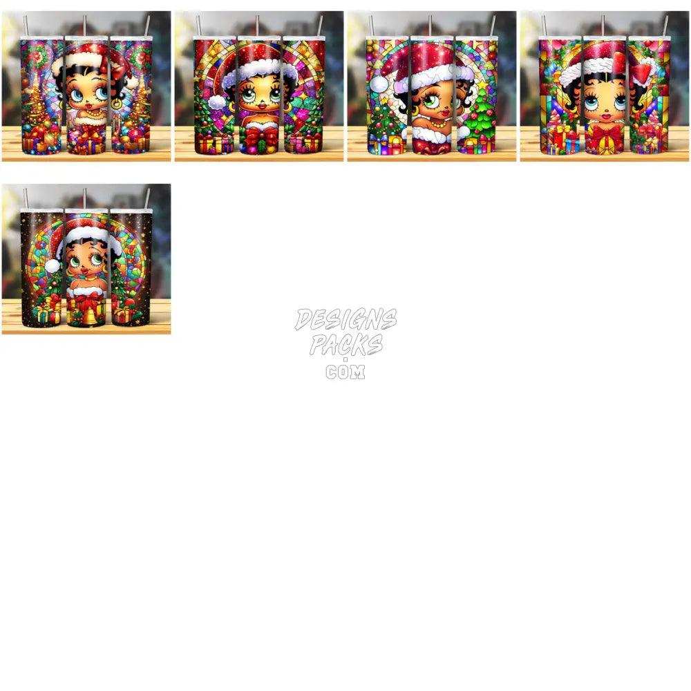 21 Betty Boop Christmas Tumbler Wrap Bundle Jpg