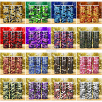 Load image into Gallery viewer, 21 Camouflage Glitter Tumbler Wrap Bundle Jpg
