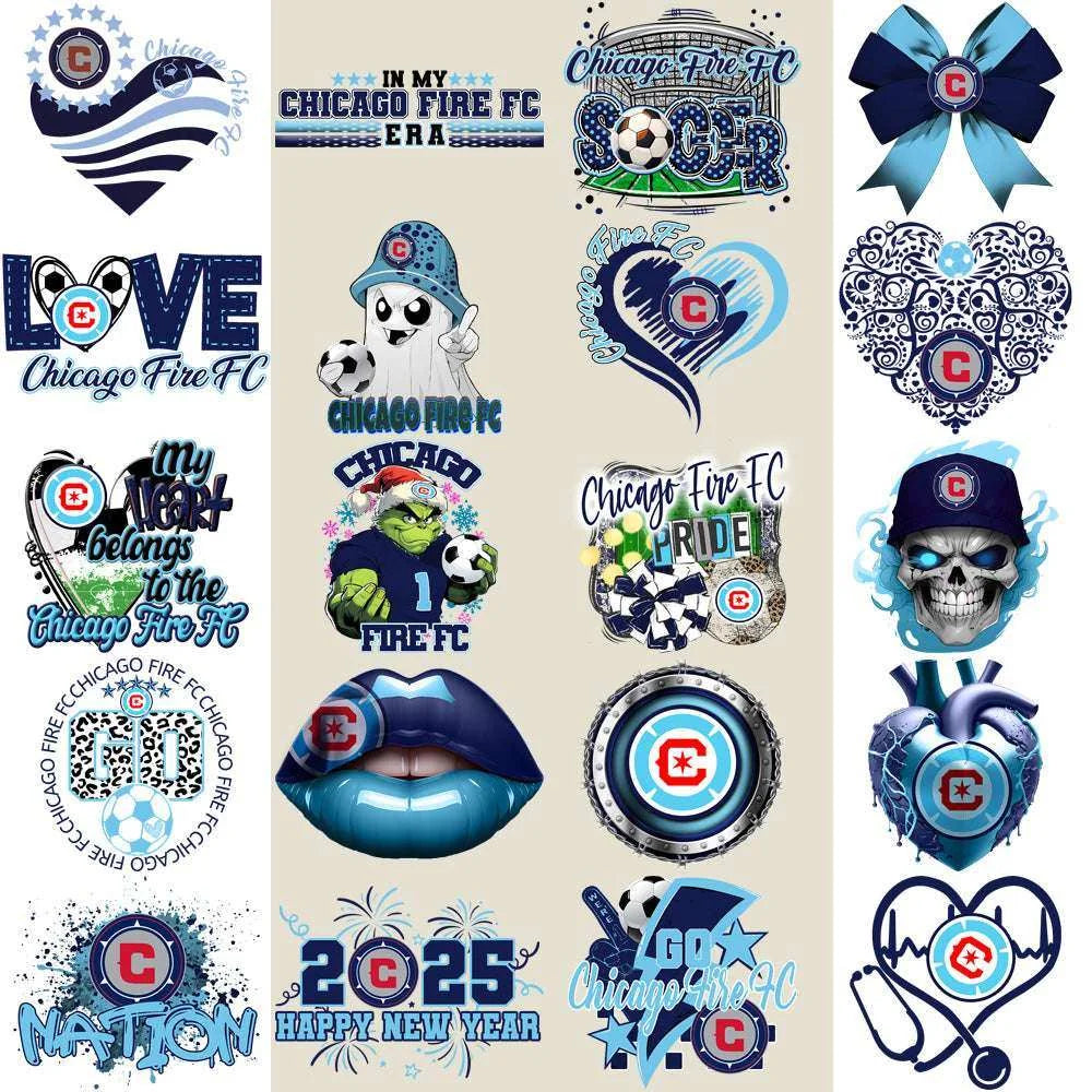 20 Chicago Fire FC Soccer Designs Bundle PNG