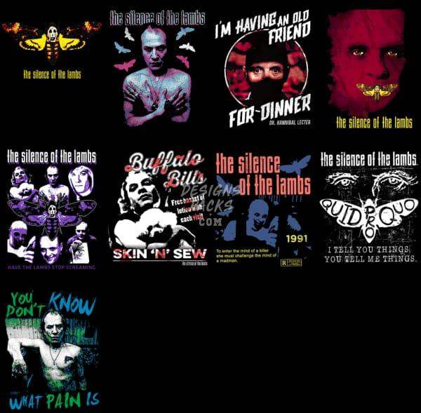 21 Halloween Psychological Horror Movie Designs Bundle PNG designspacks