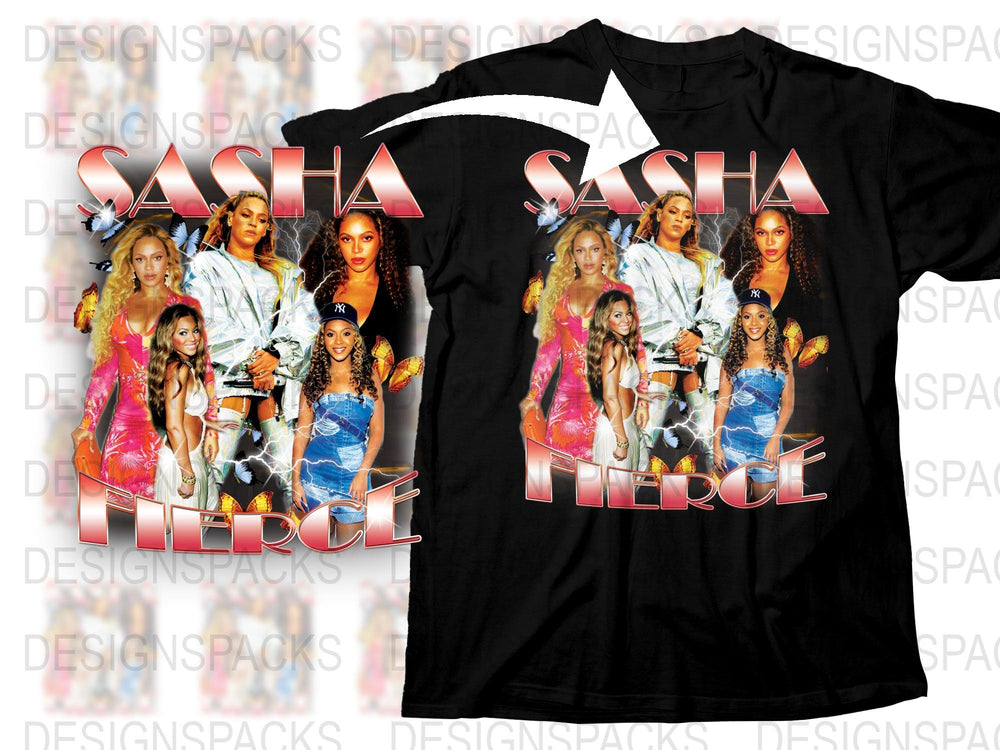 Sasha Fierce Graphic Tee, Trendy Hip Hop Style T-Shirt, Urban Fashion Top, Pop Music Fan Apparel