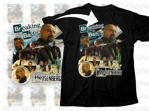 Breaking Bad Inspired T-Shirt, Heisenberg Graphic Tee, TV Show Merchandise, Cotton Black Shirt