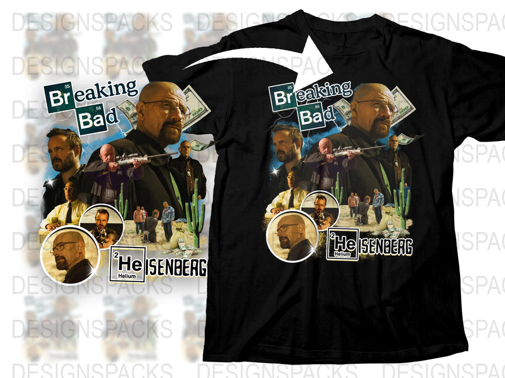Breaking Bad Inspired T-Shirt, Heisenberg Graphic Tee, TV Show Merchandise, Cotton Black Shirt