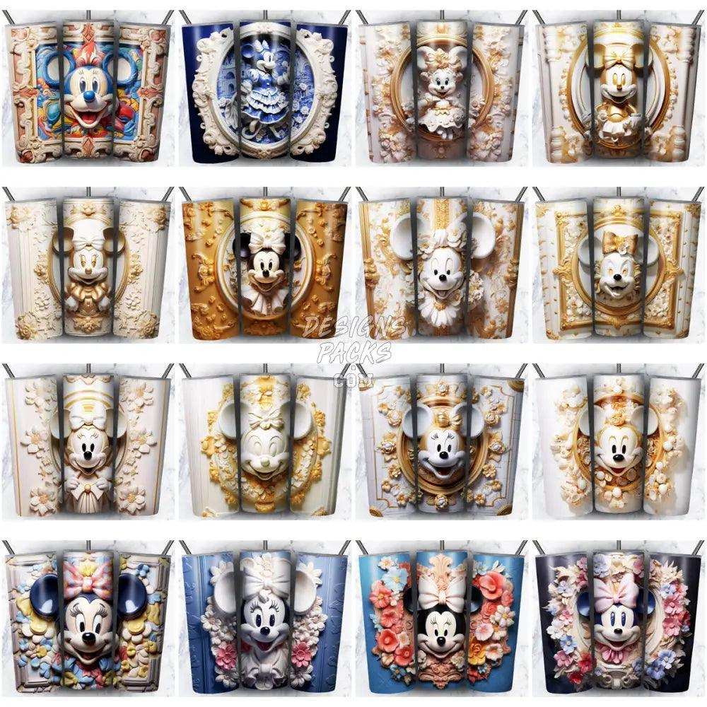 215 Porcelain Mix Cartoon Tumbler Wrap Bundle Jpg