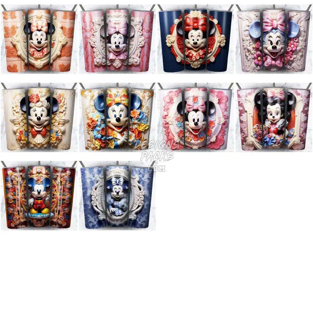 215 Porcelain Mix Cartoon Tumbler Wrap Bundle Jpg