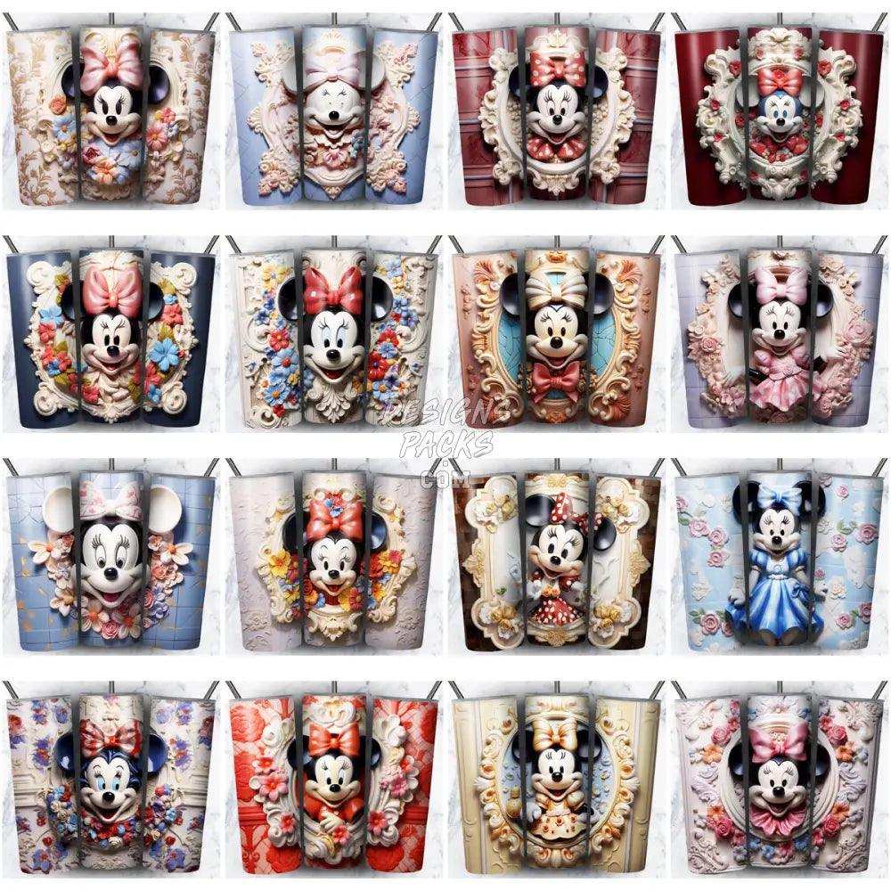 215 Porcelain Mix Cartoon Tumbler Wrap Bundle Jpg