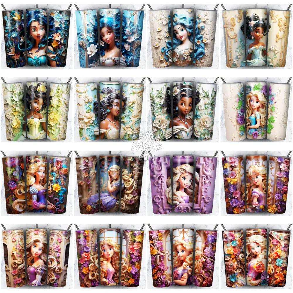 215 Porcelain Mix Cartoon Tumbler Wrap Bundle Jpg