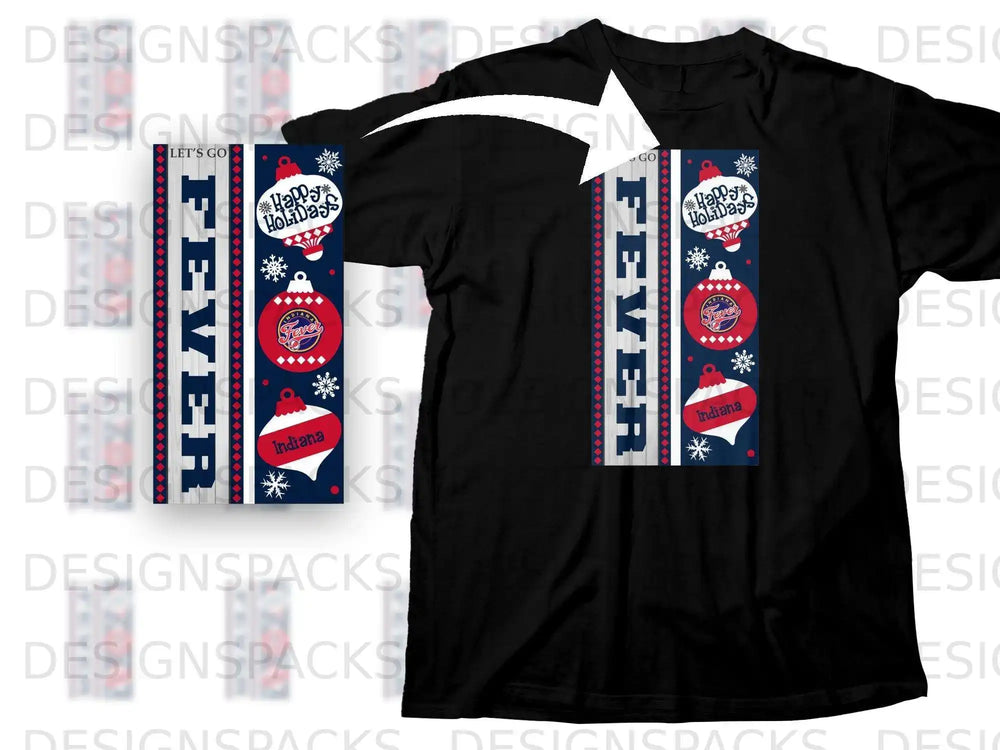 Let's Go Fever Happy Holidays Indiana Snowflakes Shirt