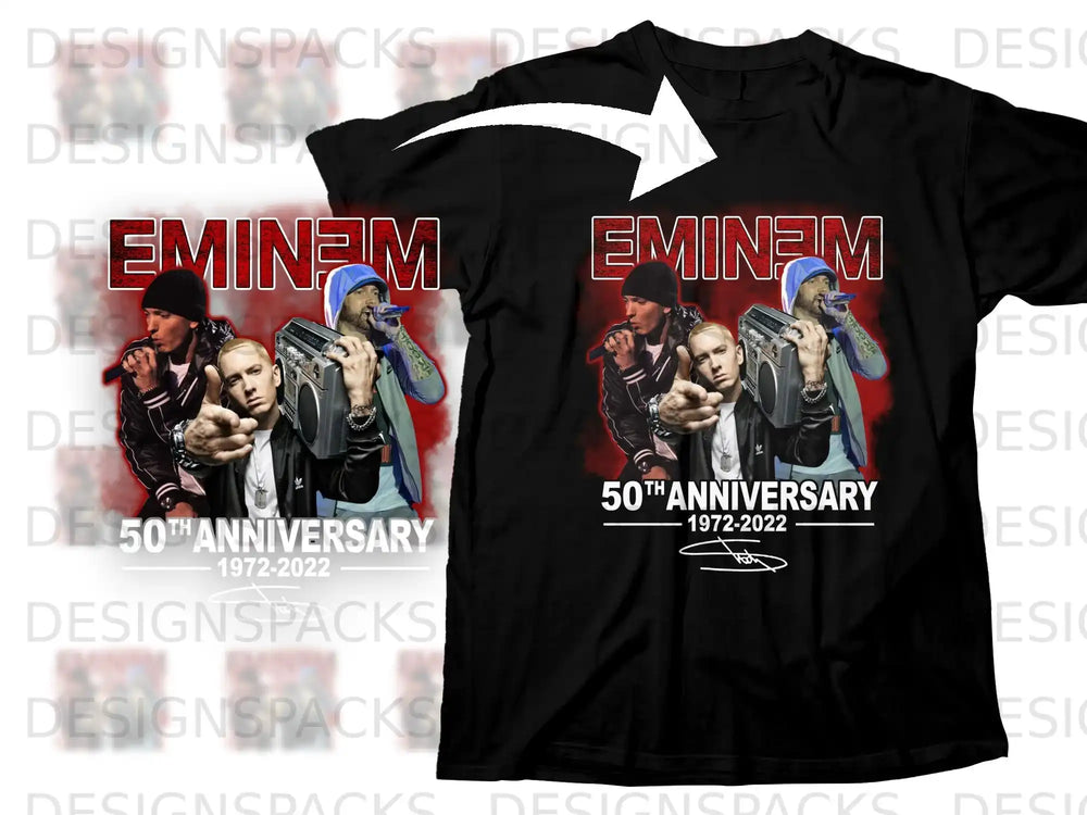 Eminem 50th Anniversary 1972-2022 graphic tee.