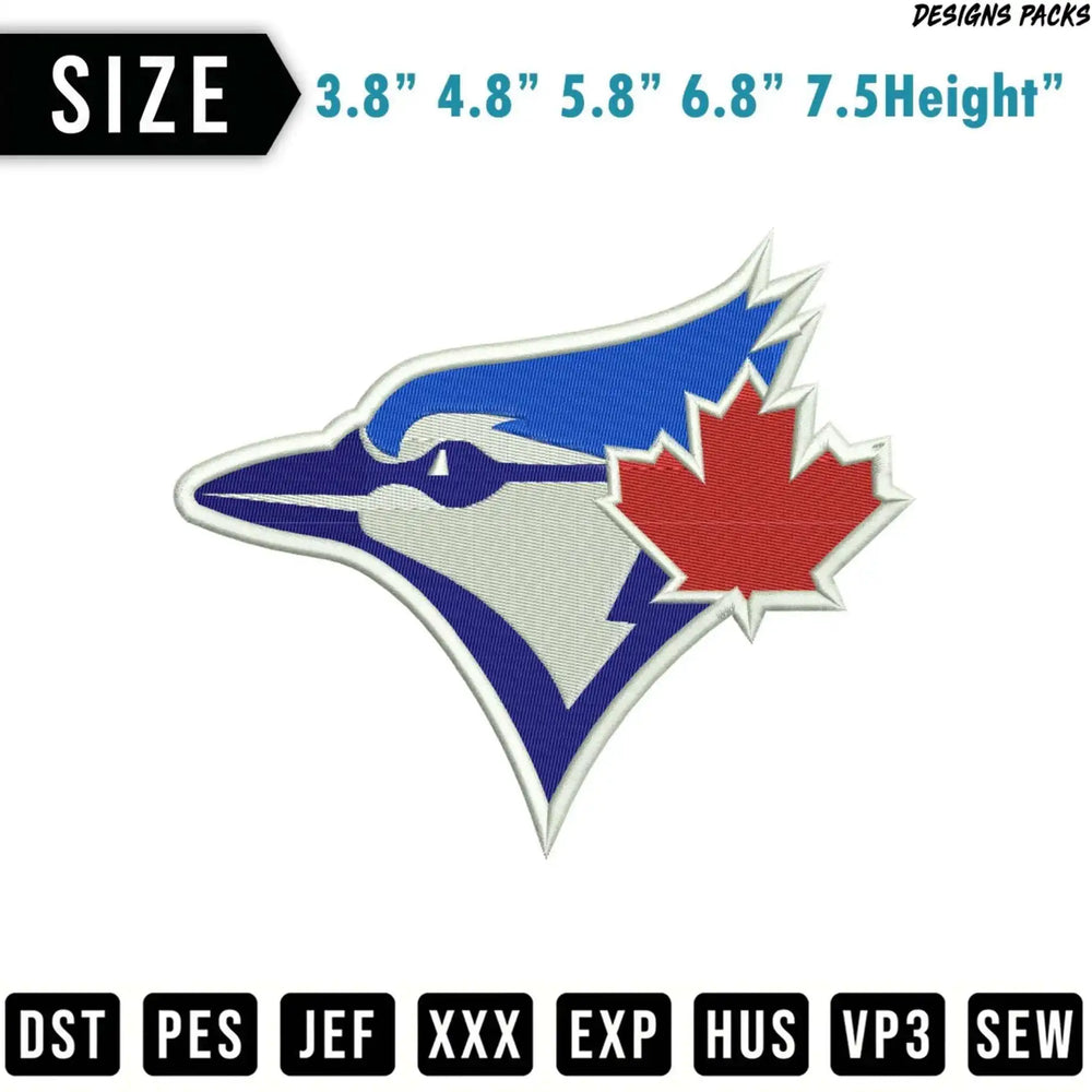 Blue Jays logo patch with size and file format options.