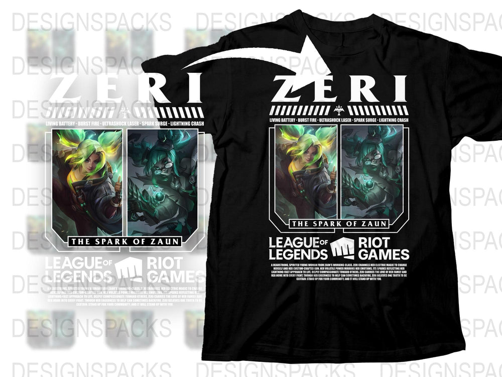 League of Legends T-Shirt, The Spark of Zaun Design, Riot Games Official Merchandise, Gamer Apparel