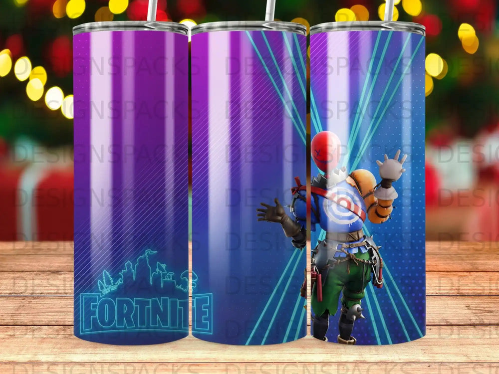 Fortnite Gaming Character Purple Blue Abstract Background product type