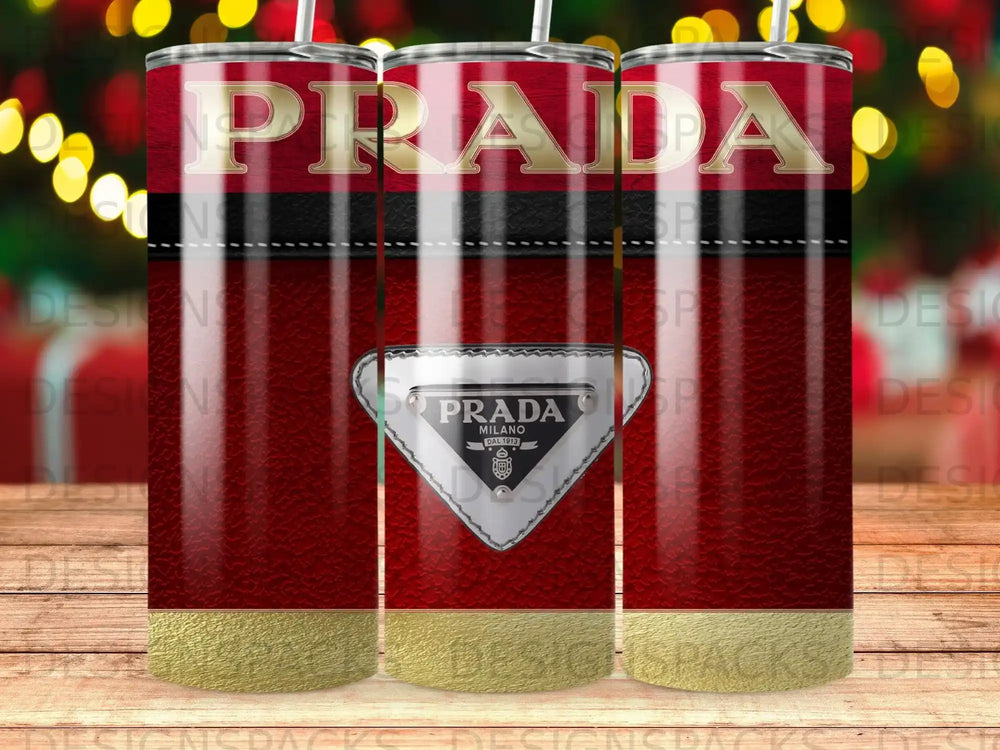 PRADA MILANO DAL 1913 Red Gold Black Design Tumbler product type