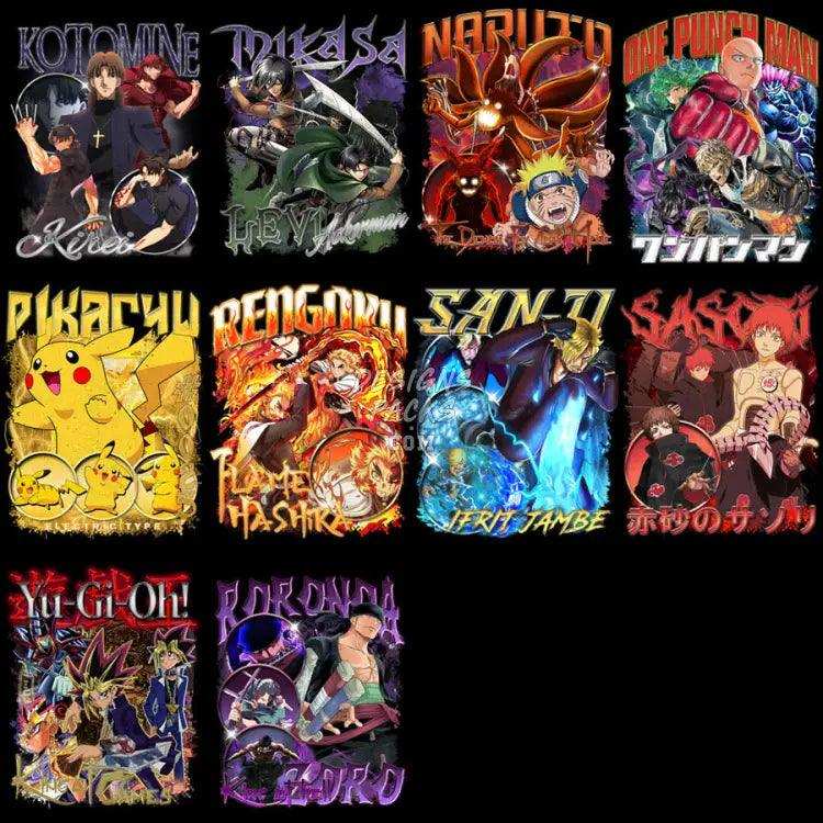 22 Anime Bootleg Mix V10 Designs Bundle Png