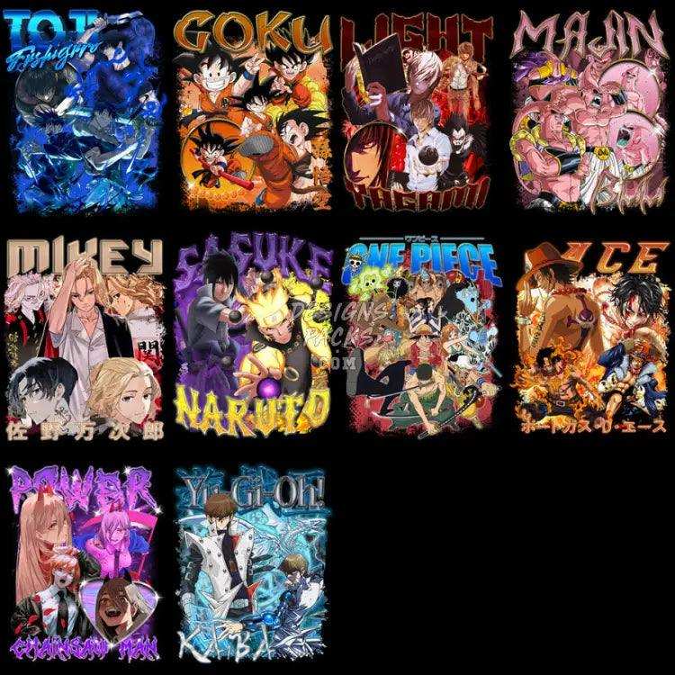 22 Anime Bootleg Mix V11 Designs Bundle Png