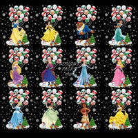 Load image into Gallery viewer, 22 Balloon Christmas Cartoon And Princess Designs Bundle Png

