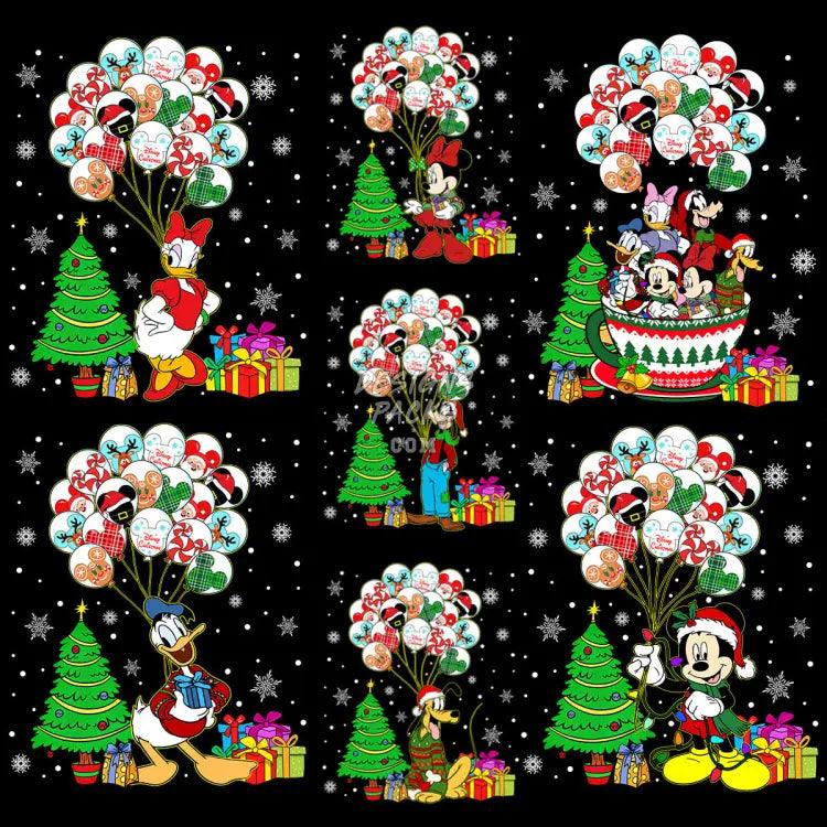 22 Balloon Christmas Cartoon And Princess Designs Bundle Png