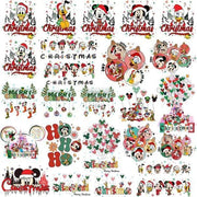 22 Christmas Cartoon Mouse Designs Bundle PNG