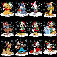 Load image into Gallery viewer, 22 Christmas Cartoon Snow V1 Designs Bundle Png
