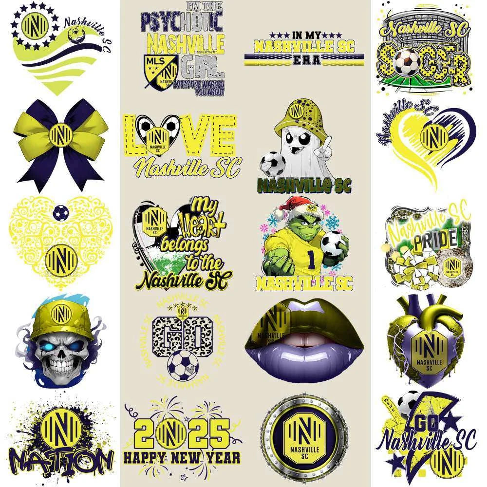 21 Nashville SC Soccer Designs Bundle PNG