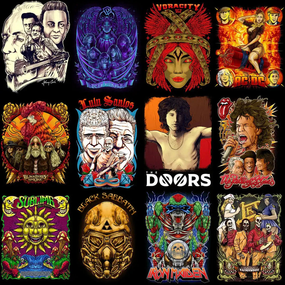 220 Rock Heavy Metal V7 Designs Bundle PNG
