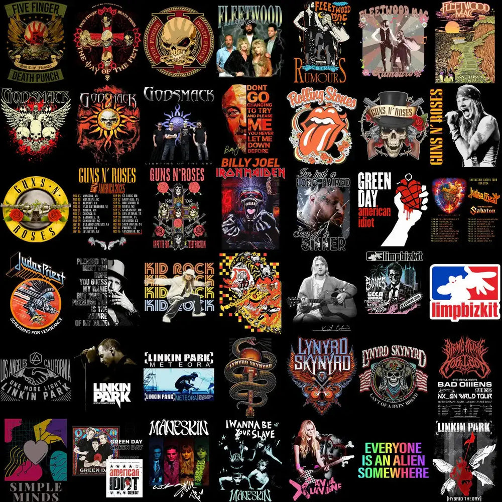 220 Rock Heavy Metal V7 Designs Bundle PNG