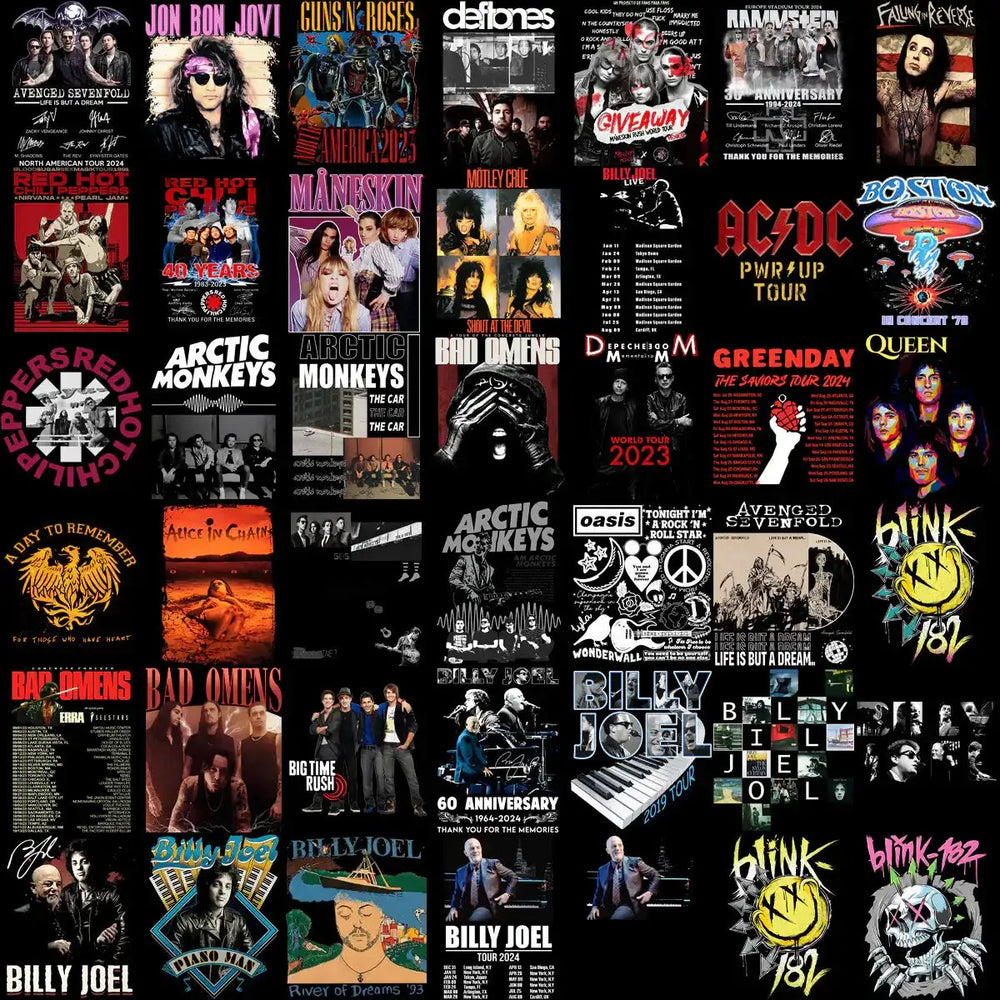 220 Rock Heavy Metal V7 Designs Bundle PNG