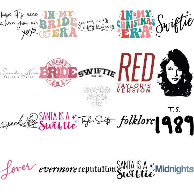 220 Taylor Music Artist Era Tour Designs Bundle Png