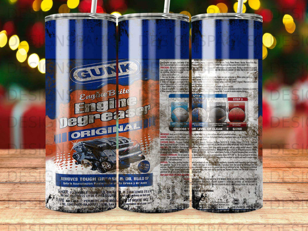 GUNK Original Engine Degreaser with instructions and safety warnings.