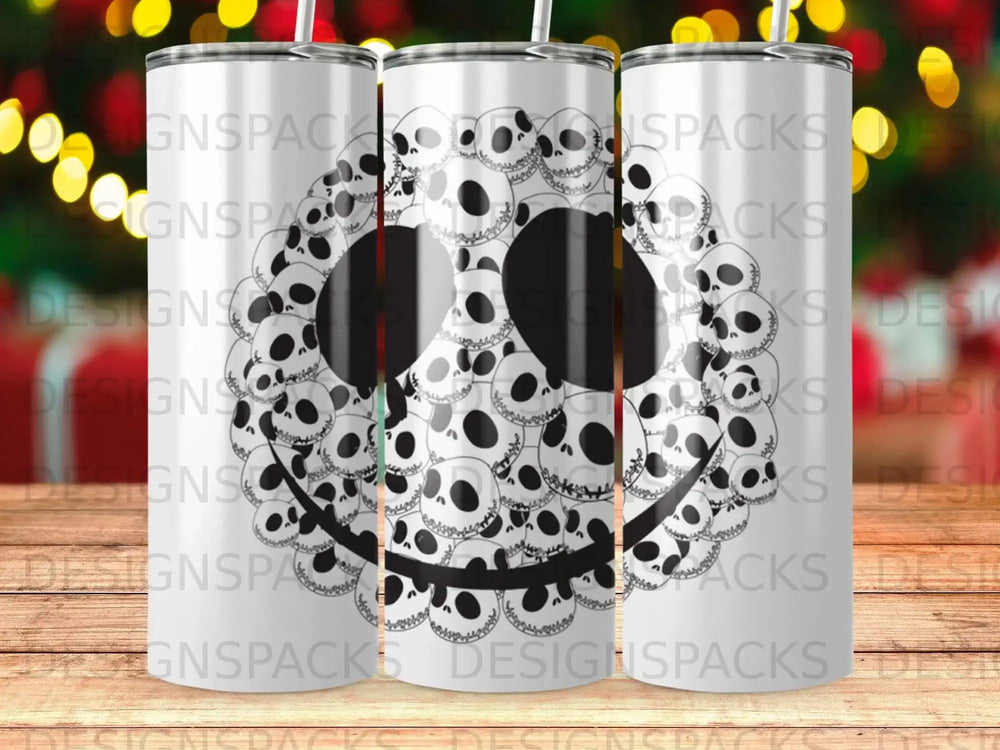 Jack Skellington Skull Face Halloween Christmas Tumbler product type
