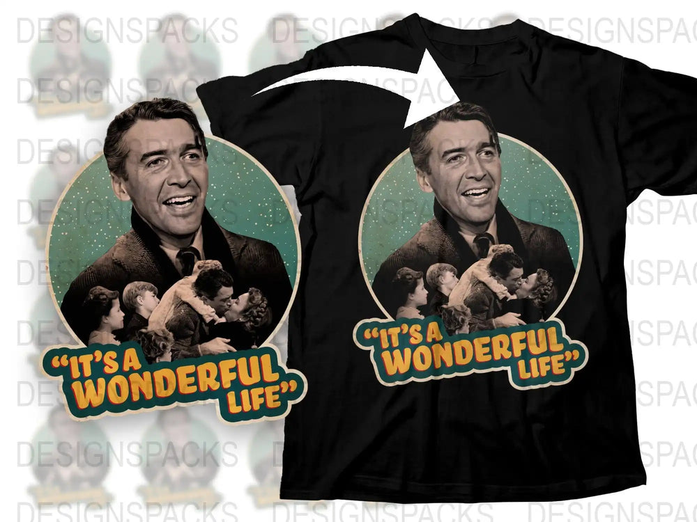 It's a Wonderful Life Vintage Movie T-Shirt, Classic Film Tee, Retro Graphic Shirt, Fan Gift Idea