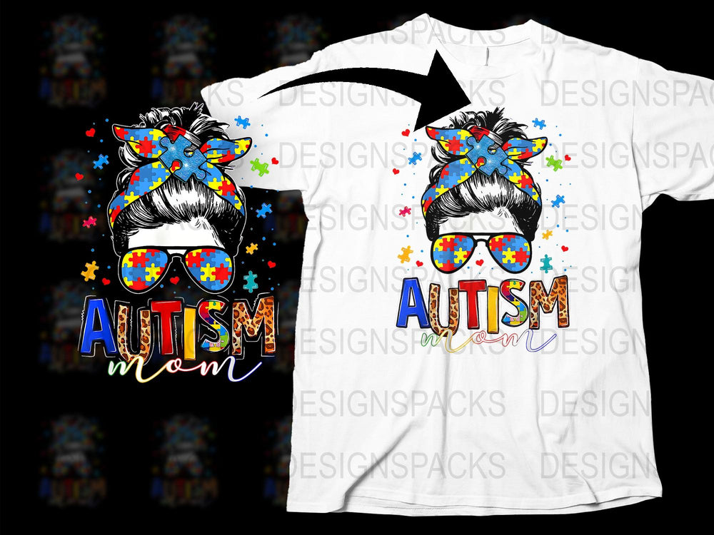 Autism Awareness T-Shirt, Colorful Puzzle Pieces, Autism Mom Graphic Tee, Unisex Fashion Clothing