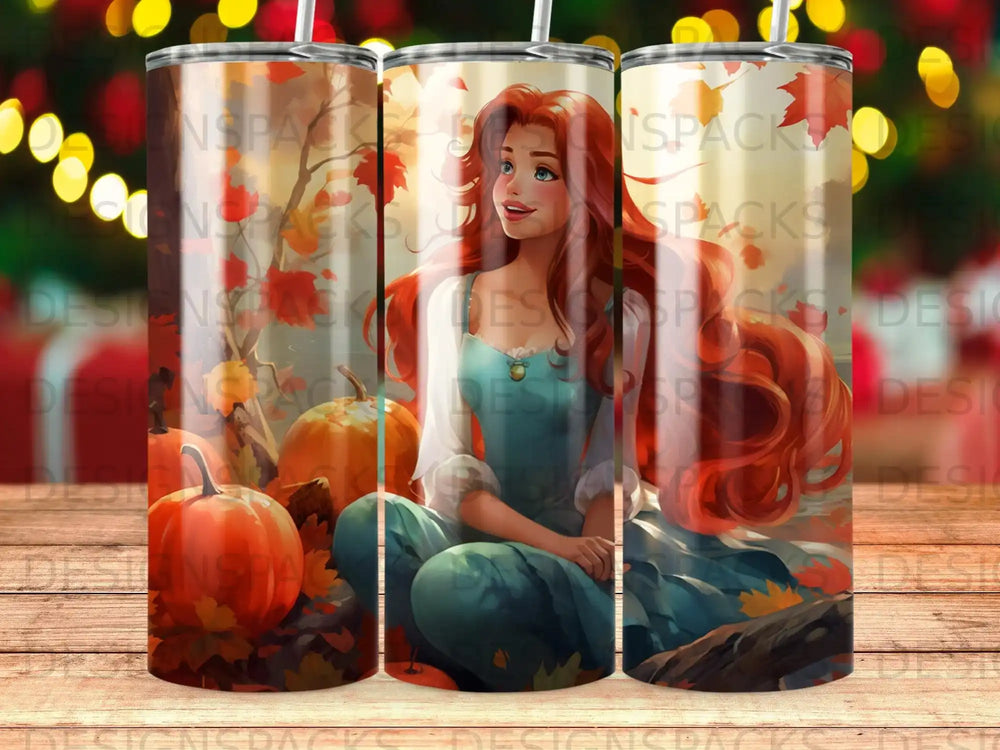 Autumn Enchantress Tumbler Digital Wrap Design