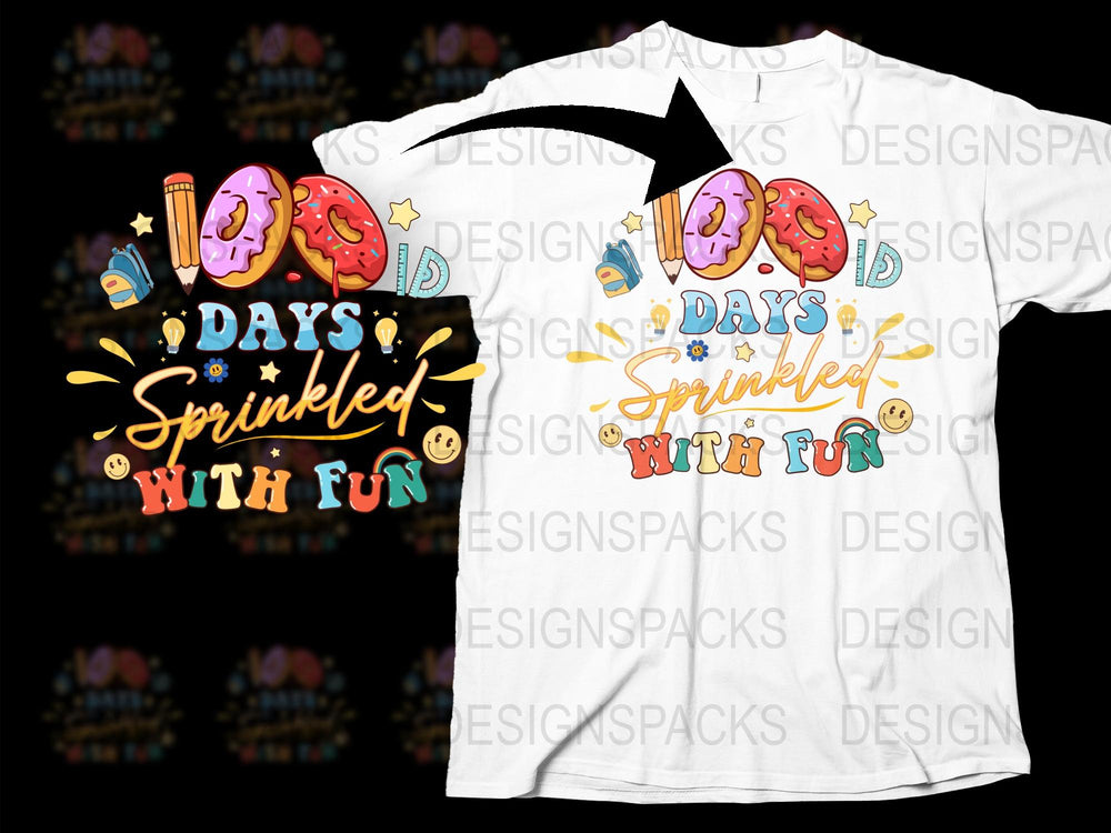 Fun Sprinkled Days Doughnut Graphic T-Shirt, Colorful Summer Casual Tee, Unisex Fashion Top