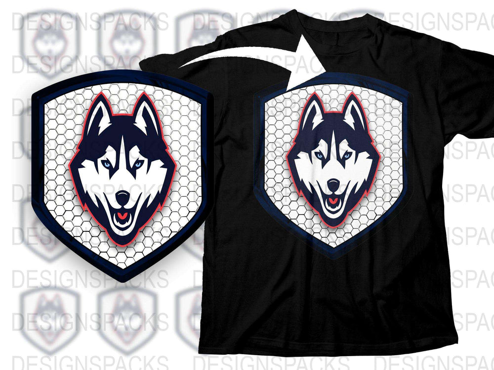 Siberian Husky T-Shirt, Graphic Dog Tee, Animal Print Shirt, Men's Women's Unisex Clothing
