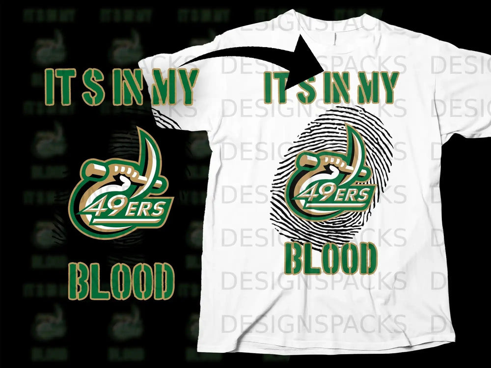 It's In My Blood 49ers Graphic T-Shirt