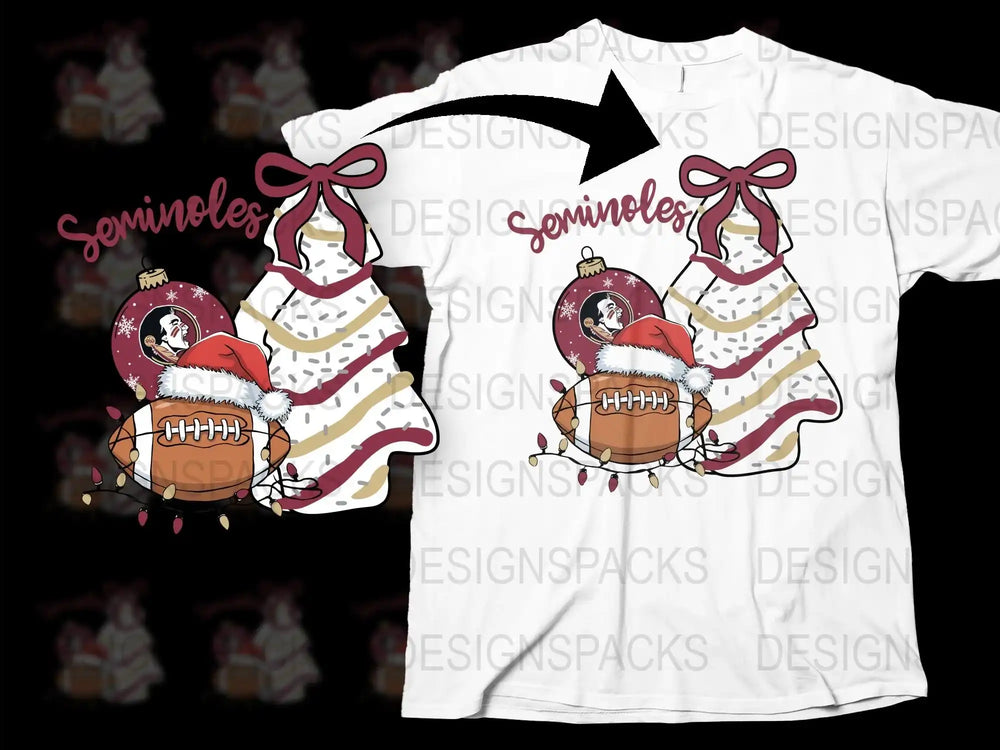Florida State Seminoles Christmas T-Shirt, Holiday Football Graphic Tee, Unisex Festive Apparel