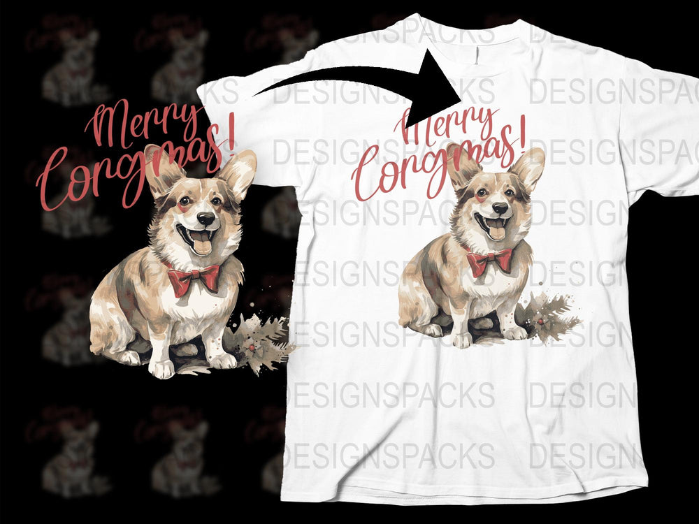 Merry Corgmas T-Shirt, Cute Corgi Christmas Tee, Holiday Dog Lover Gift, Festive Pet Apparel