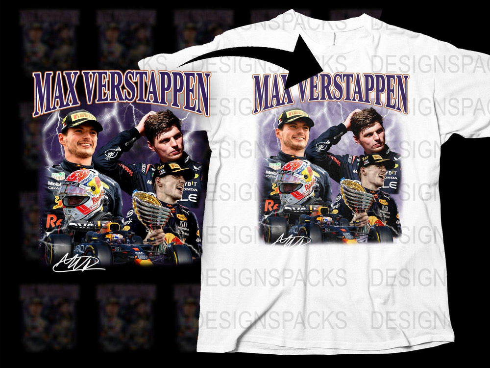 Max Verstappen Graphic T-Shirt, F1 Racing Champion Tee, Motorsport Fan Gift, Casual Wear, Collector Item
