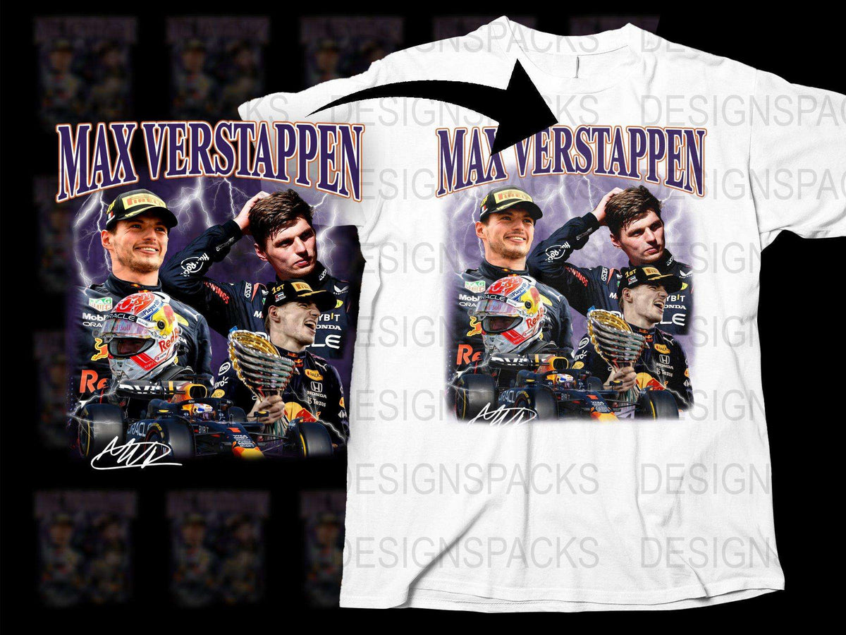 Max Verstappen Graphic T-Shirt, F1 Racing Champion Tee, Motorsport Fan Gift, Casual Wear, Collector Item