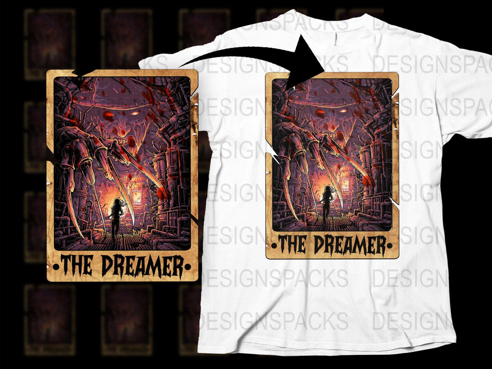 The Dreamer Graphic T-Shirt, Vintage Library Art, Fantasy Book Lover Tee, Unique Illustration Cotton Shirt, Unisex Clothing